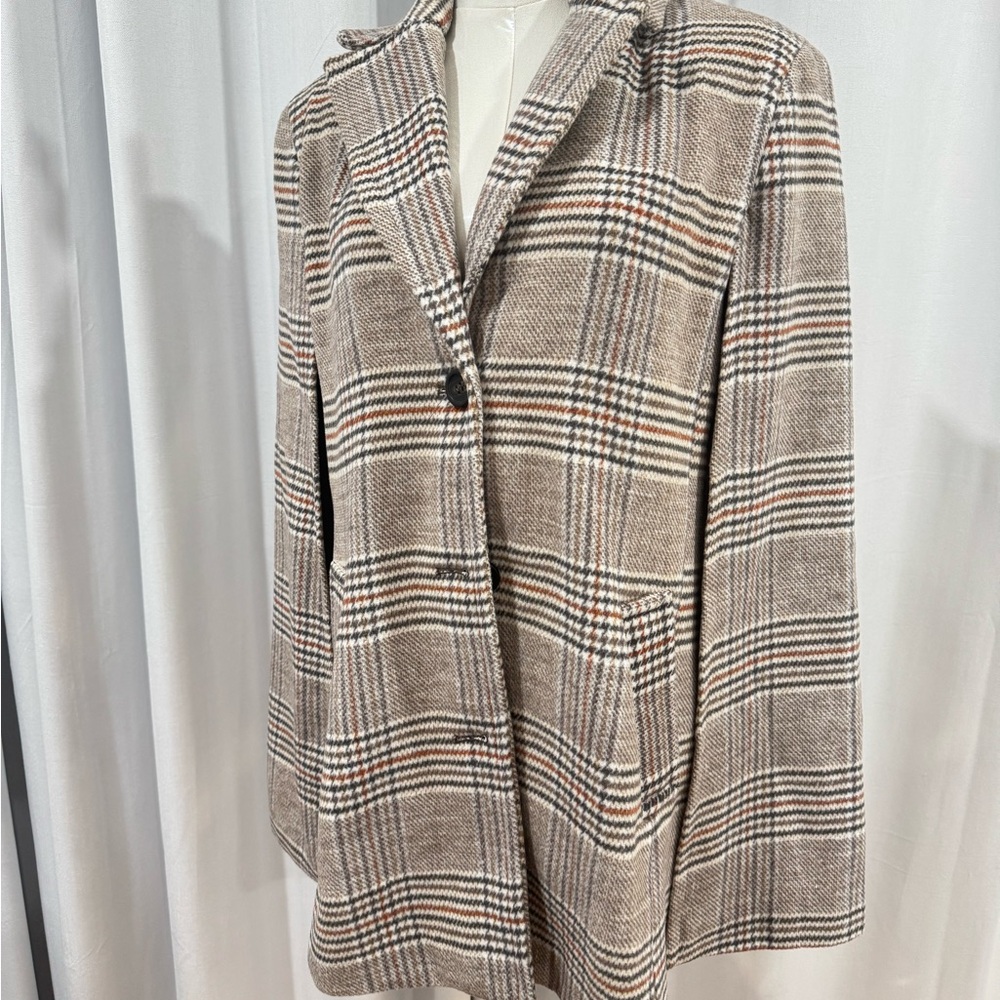 Plaid Women's Jacket in Brown and Black
